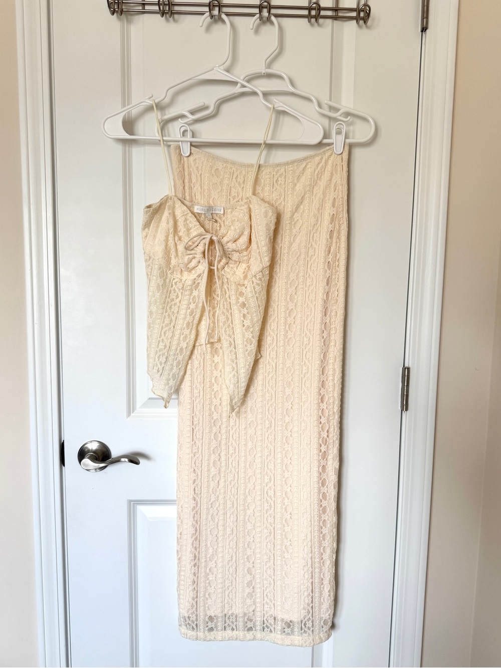 Revolve Lali Maxi Skirt Set In Ivory - Picture 2 of 10